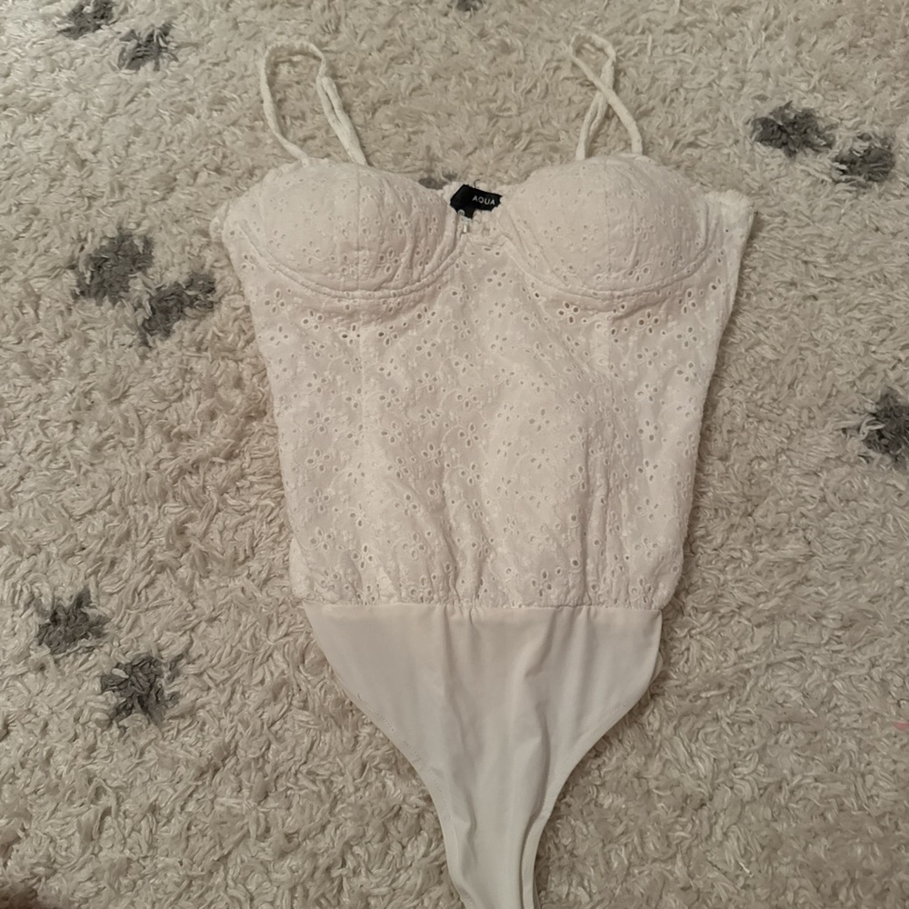 Aqua Cream Lace Bodysuit